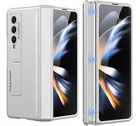 SOUTEM Case for Samsung Galaxy Z Fold 4 5G Magnetic Hinge Protective Case with 3 Adjustable Stand Modes,Ultra Thin Luxury PC Shockproof Anti-Scratch Kickstand Cover for Galaxy Z Fold 4 5G (Silver)