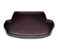 SOUTES Car Boot Liner Mat for Jaguar XE 2015-2018, Leather Rear Trunk Mats Anti-Scratch Carpet Cargo Liners Luggage Tray Interior Accessories,D/Black~red