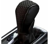 SOUTES Car Gear Shift Knob Cover for Volvo V40 V50 V60 V70 V90 C30 C40 C70 S60 XC40, Universal Gear Shifter Knob Non Slip Gear Stick Knob Protector Cap Breathable,A/Black