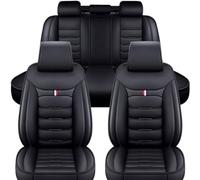 SOUTES Full Sets Car Seat Cover for Citroen C4/C4 Pallas/C4 Entreprise/C4 VTS/C4 Bioflex/C4 HDI, Pu Leather Seat Cushions Protectors Waterproof Breathable Auto Interior Accessories,A/Black