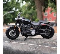 SOUTES Motorcycle model Motorcycle Model Simulation Toy Gift 1:18 For Harley For Davidson Fat Bob 114 2022 Alloy Metal Race(Black- Silver)