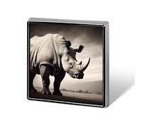 South Africa Animal Brooch Pin Cute Button Badge Aluminum Alloy Button Pins Rectangle Lapel Pin Elegant Memorial Pins Square Brooches for Clothing Backpack Jackets Decoration