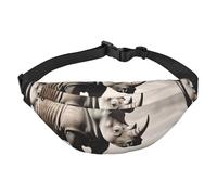 South Africa animal Fanny Pack for Men Women Crossbody Waist Bag Everywhere Belt Bag Wallet Hip Bum Bag with Adjustable Strap Casual Chest Bag for Outdoor Hiking Cycling, Black, One Size