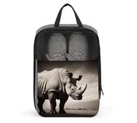 South Africa Animal Shoe Bag Travel Shoe Organizer Water-Resistant Shoe Pouch with Zipper Sneaker Dust Bag, gray, One Size, Modern
