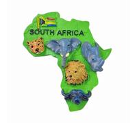 South Africa Big Five National Treasure Animals Refrigerator Magnet 3D Travel Souvenir Fridge Decoration Magnetic Sticker Craft Collection