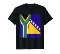 South Africa Bosnia and Herzegovina Half Flag T-Shirt