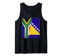 South Africa Bosnia and Herzegovina Half Flag Tank Top