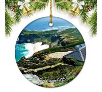 South Africa Cape of Good Hope Cape Town Christmas Ornaments for Tree Ceramic Pendant Double Sided Ornament Decor Xmas Gifts Porcelain Travel Souvenirs