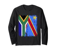 South Africa Congo Half Flag South African Congolese Pride Long Sleeve T-Shirt