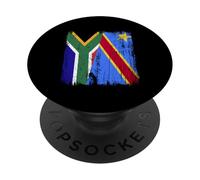 South Africa Congo Half Flag South African Congolese Pride PopSockets Adhesive PopGrip