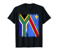South Africa Congo Half Flag South African Congolese Pride T-Shirt