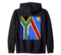 South Africa Congo Half Flag South African Congolese Pride Zip Hoodie