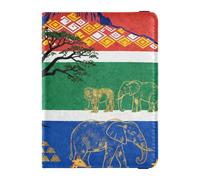 South Africa Culture Passport Holder for Travel with Credit Card Holder Slots RFID Passport Book Holders PU Leather Travel Accessories for Women Men