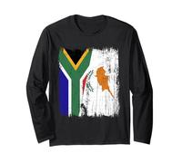 South Africa Cyprus Half Flag South African Cypriot Heritage Long Sleeve T-Shirt