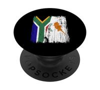 South Africa Cyprus Half Flag South African Cypriot Heritage PopSockets Adhesive PopGrip