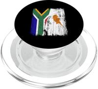 South Africa Cyprus Half Flag South African Cypriot Heritage PopSockets PopGrip for MagSafe