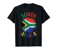 South Africa Distressed Grunge Brush Circle Flag T-Shirt