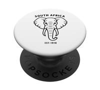 South Africa Elephant Head Graphic African Wild Men women PopSockets Adhesive PopGrip