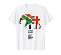 South Africa Elephant Ideas Kids & UK South African Flag T-Shirt