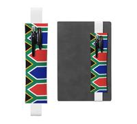 South Africa Flag Adjustable Leather Pen Holder Bookmark, Journal Bookmark Leather Pen Holder, Perfect for Back to School Christmas Gifts,
