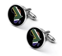 South Africa Flag Africa Map Mens Cufflinks Classic Shirt Cuff Links