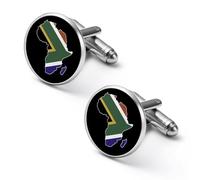 South Africa Flag Africa Map Mens Cufflinks Classic Shirt Cuff Links