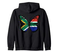 South Africa Flag Butterfly Wings Zip Hoodie
