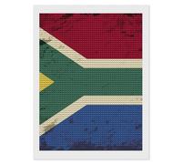 South Africa Flag Diamond 5D Painting Kits for Adult Beginners Round Full Drill DIY Wall Art Craft Decor Gift 12"x16"