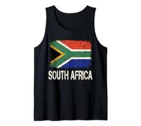South Africa Flag Distressed Grunge Vintage Tank Top