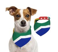 South Africa Flag Dog Bandana for Small Medium Large Dogs, Cat Dogs Kerchief Triangle Bibs Scarf for Girl Or Boy