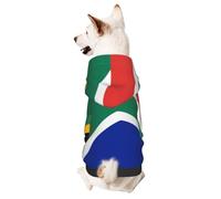South Africa Flag Dog Clothes for Small Dogs - Cute Small Dog Hoodie, for Small Medium Dogs Cats