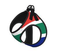 South Africa Flag Dog Harness - Equipped with Reflective Straps and Quick Release Buckles - Suitable for Small Cats and Dogs