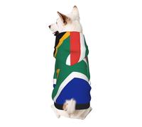 South Africa Flag Dog Hoodie â€“ Soft & Breathable Polyester Pet Clothes for Small, Medium, and Large Dogs