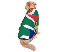 South Africa Flag Dog Hoodie - Soft & Breathable Polyester Pet Clothes for Medium, and Large Dogs