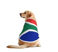 South Africa Flag Dog Shirt for Large & Medium Dogs - Mesh Breathable Pet T-Shirts, Perfect for Daily Wear and Special Occasions