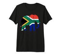 South Africa Flag Elephant Silhouette Premium T-Shirt