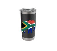 South Africa Flag Elephant Silhouette Stainless Steel Insulated Tumbler