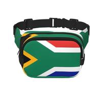 South Africa Flag Fanny Pack For Women Waterproof Adjustable Belt Bags Waist Pack Fashion Casual Crossbody Bags Bum Bag For Running Workout Hiking Traveling, Black, One Size