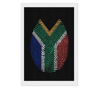 South Africa Flag Finger Diamond Painting Kits for Adults Full Square Drill Diamond Art 8"x12"