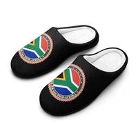 South Africa Flag Funny Women's Cotton Slippers Shoes Novelty Soft Non-Slip Sole Home Shoe