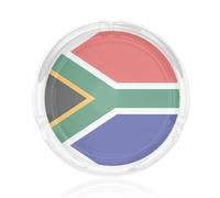 South Africa flag Glass Ashtray with Cigarette Holder Grooves for Living Rooms, Bedrooms, Conference rooms, Offices