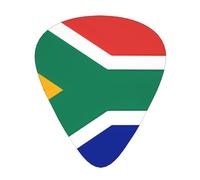 South Africa Flag Guitar Picks, Premium Celluloid Picks For Enhanced Playability And Tone.