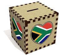 'South Africa Flag Heart' Money Box/Piggy Bank (MB00102854)