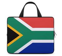 South Africa Flag Laptop Bags Ultra-Thin, Lightweight & Waterproof 15inch Laptop Sleeve, Durable Neoprene Material, Portable Protective Computer Bag with Hand Strap