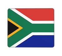 South Africa Flag Mouse Pad with Stitched Edge, Non-Slip Rubber Base, Premium-Textured and Waterproof Mousepad for Computers, Laptop, Office & Home, 30x25cm, 3mm