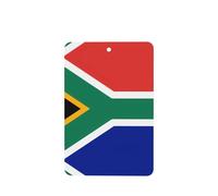 South Africa Flag Pattern Car Air Fresheners 6 Pcs Rectangle Hanging Aromatherapy Tablets Scented Fresheners For Bedroom Bathroom