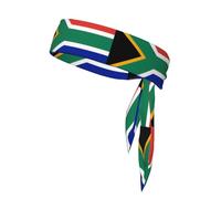 South Africa Flag Pattern Tennis Headband for Women,Sweat Band for Workout, Head Tie for Running, Football, Basketball,Athletics