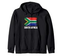 South Africa Flag Pride Patriotic Born South African Gift Zip Hoodie