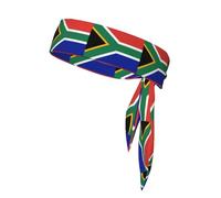 South Africa Flag Print Head Tie Headbands, Ninja Karate Tie, Athletic Sweatbands,Sweat Wicking Workout Head Band