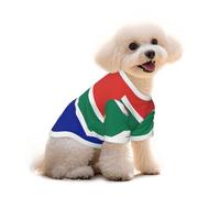 South Africa flag Print Pure Cotton Pet T-Shirt, Dogs & Cats Comfy Tee Vest, for Small Medium Summer Winter Clothes